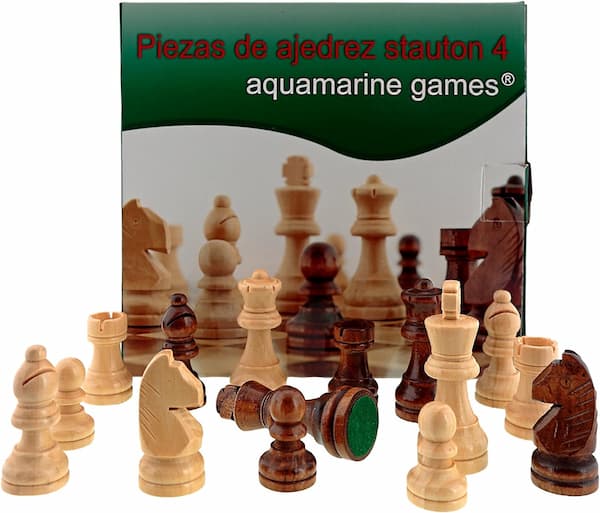 Aquamarine fichas de ajedrez
