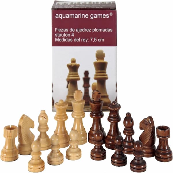 Aquamarine piezas de ajedrez