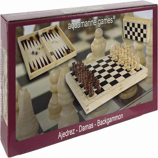 Aquamarine tablero de ajedrez 3 en 1 - 2