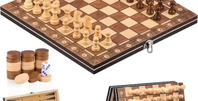 Fioay juego de ajedrez de madera 3 en 1