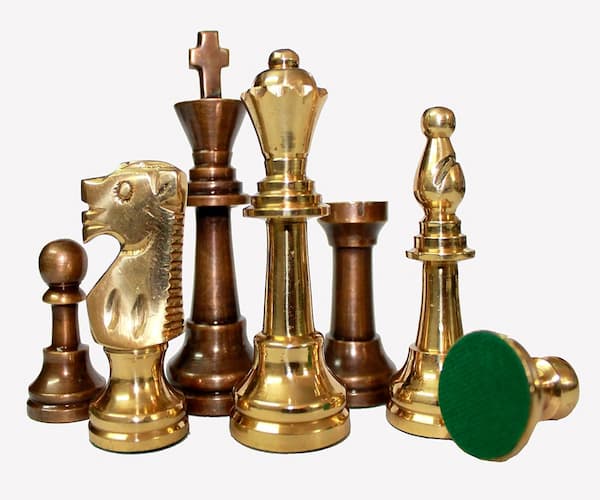 Stonkraft piezas de ajedrez de bronce