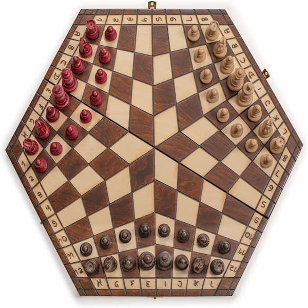 Husaria ajedrez madera tres jugadores