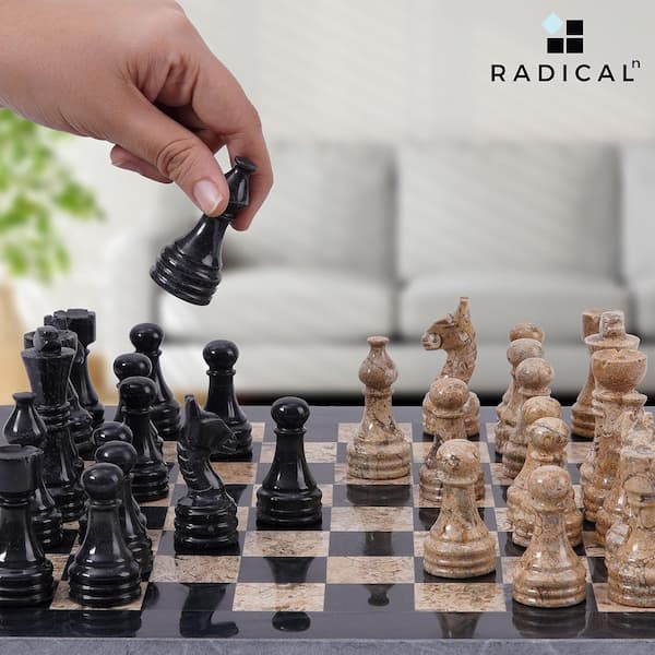 Radical tablero de ajedrez de mármol